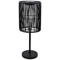 Solarleuchte Hohe Schwarz max. 0,05 Watt - Schwarz, KONVENTIONELL, Kunststoff/Metall (15,5/40cm) - Modern Living