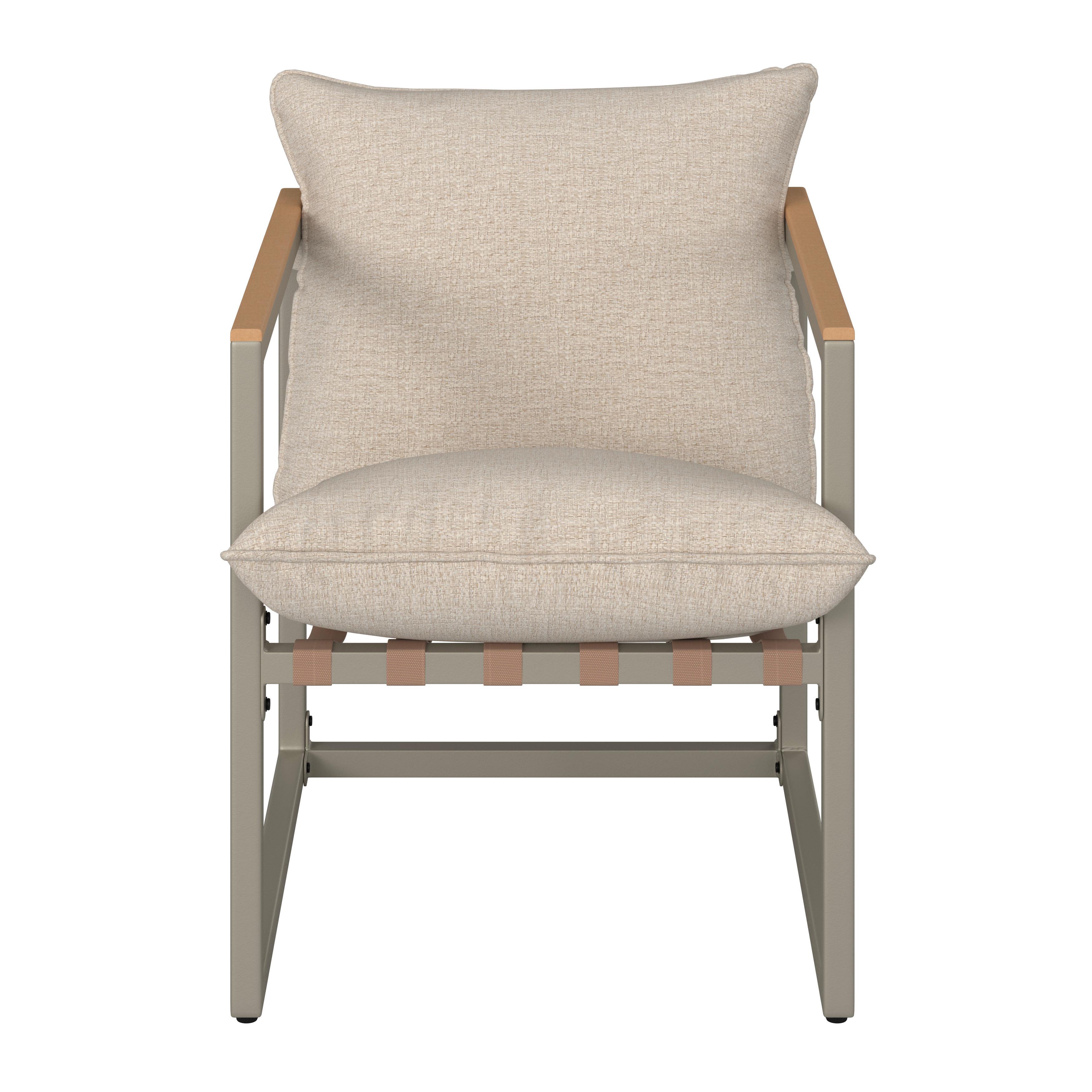 LOUNGEGRUPP LARA - grå/cremefärgad, Modern, metall/glas (114cm) - Bessagi Garden