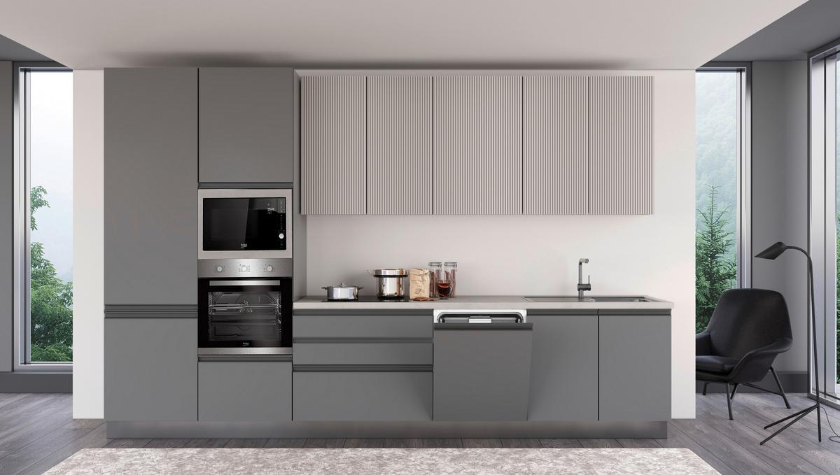 Blok Kuhinja S Aparatima New Helena 360 Dx - siva/kašmir, Konvencionalno, metal/drvo (360/240/60cm) - Mömax