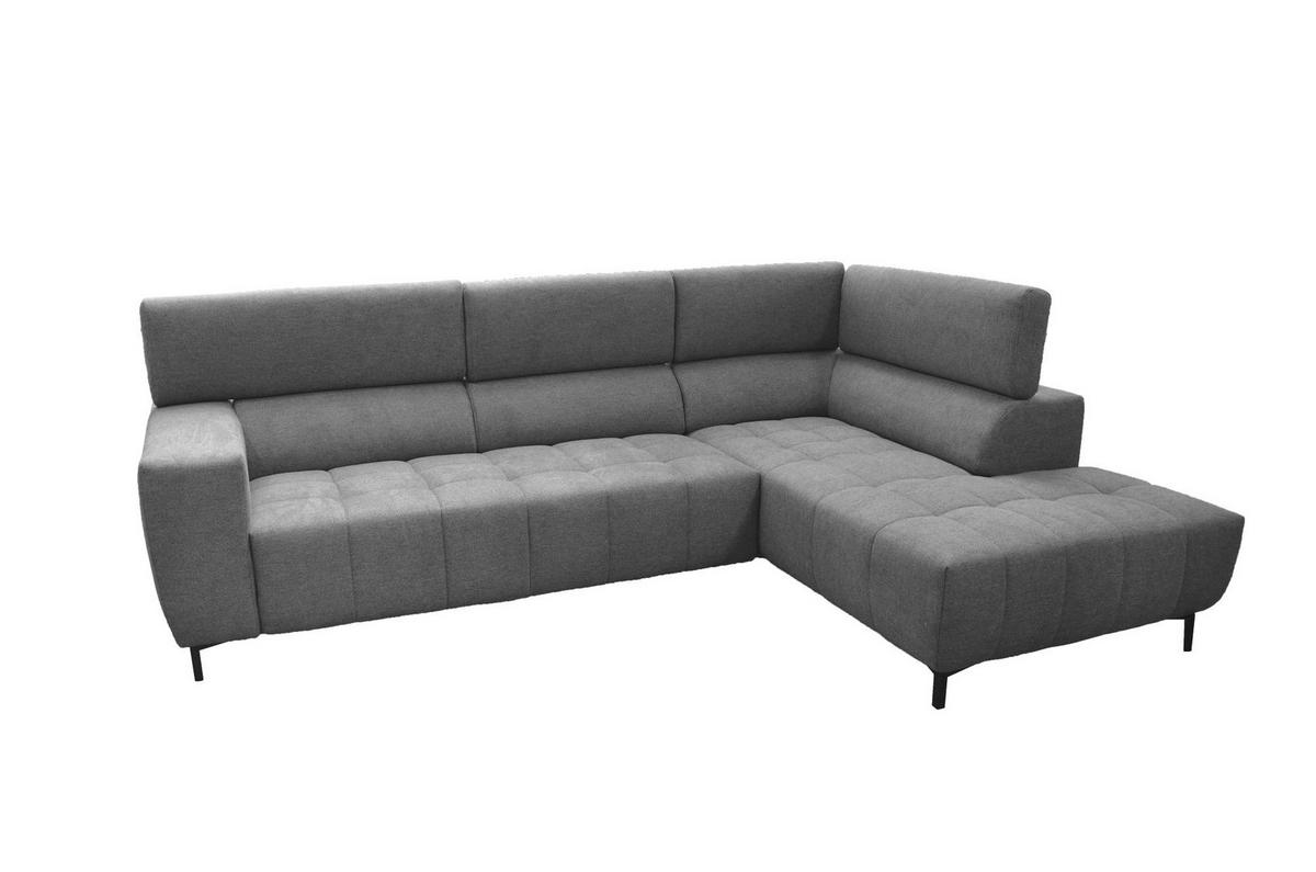 Ugaona Garnitura Tarragona - siva/crna, Moderno, tekstil (295/201cm) - Premium Living