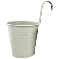 Übertopf Zana Hellgrau Ø ca. 15cm - Hellgrau, Metall (15/15,5cm) - Mömax