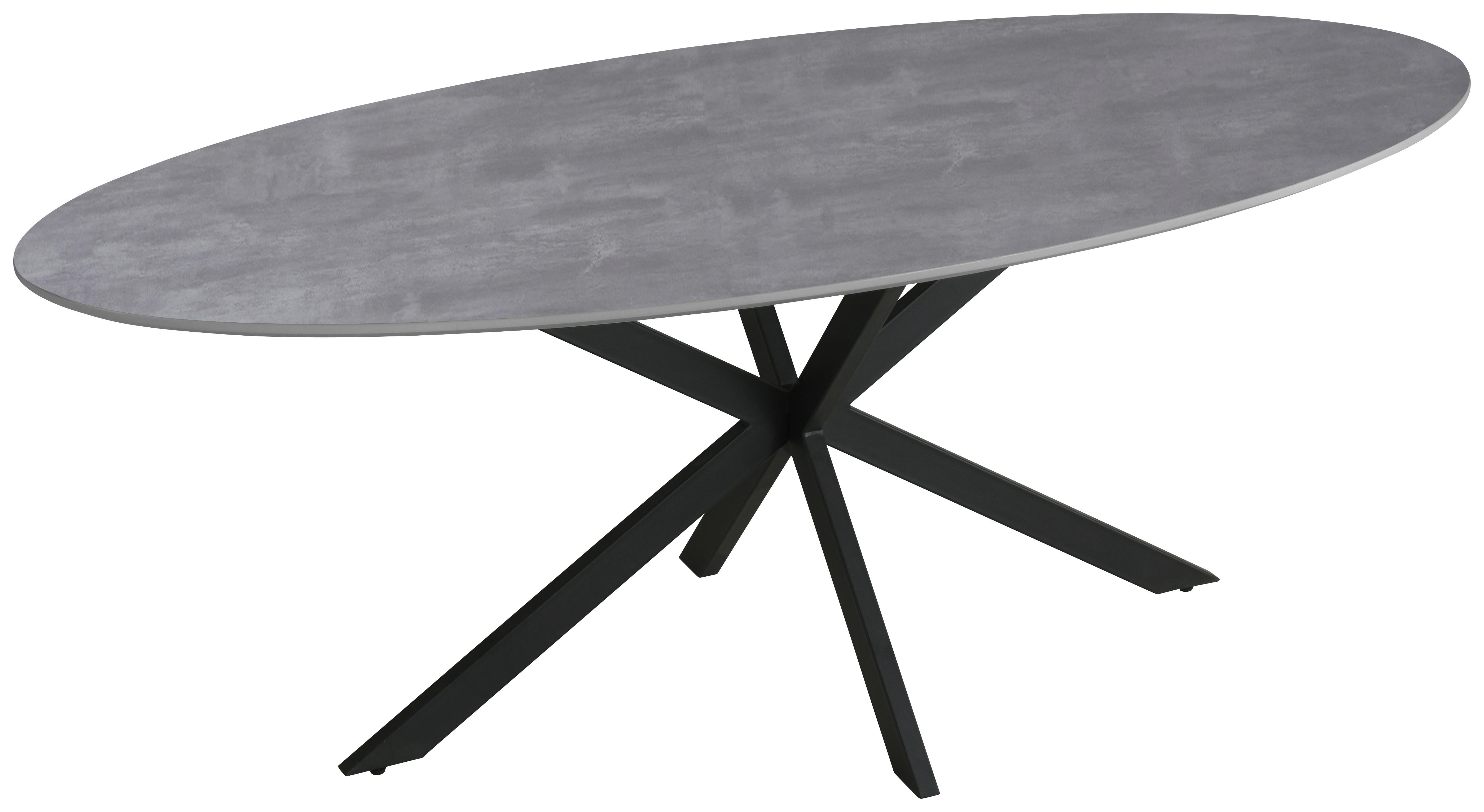 MATBORD MATTEO - grå/svart, Modern, metall/trämaterial (180/75/90cm) - Mömax