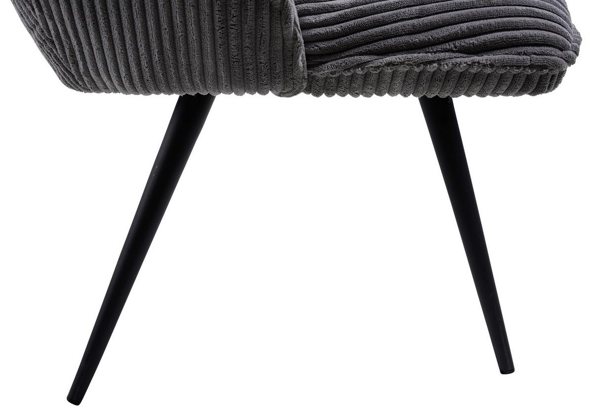 Klop Bursa, Siva - siva/črna, Moderno, kovina/tekstil (163/67/85cm) - MID.YOU