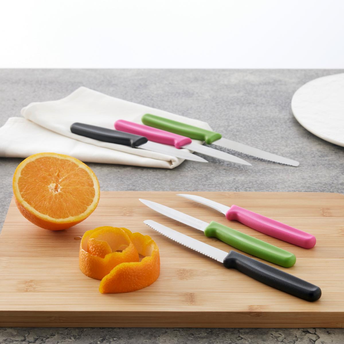 Allzweckmesser Petra diverse Farben - Pink/Limette, Konventionell, Kunststoff/Metall (2/19,8cm) - Mömax
