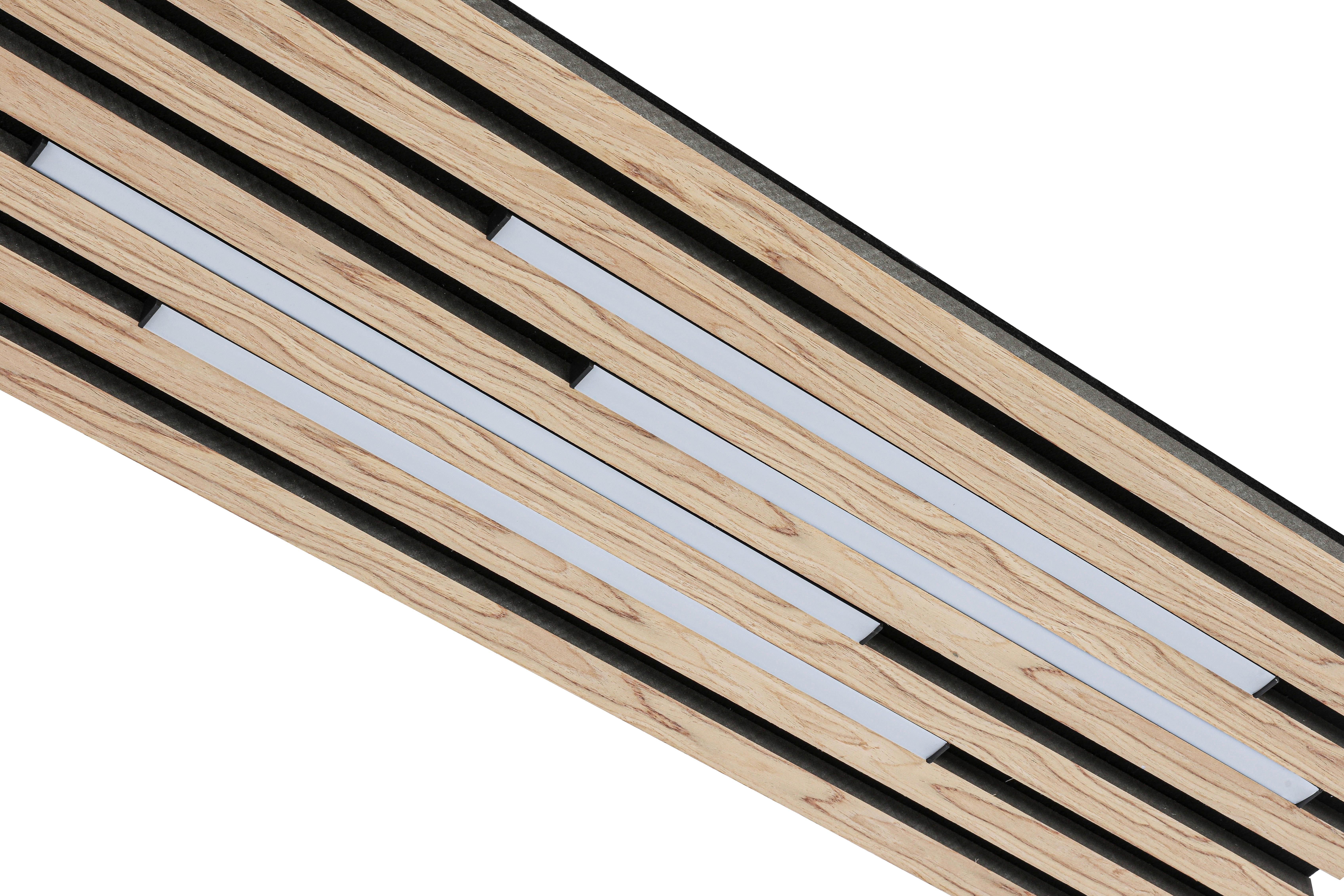 LED-TAKLAMPA PANI - svart/ekfärgad, Modern, metall/trämaterial (72/26,5/5,5cm) - Mömax