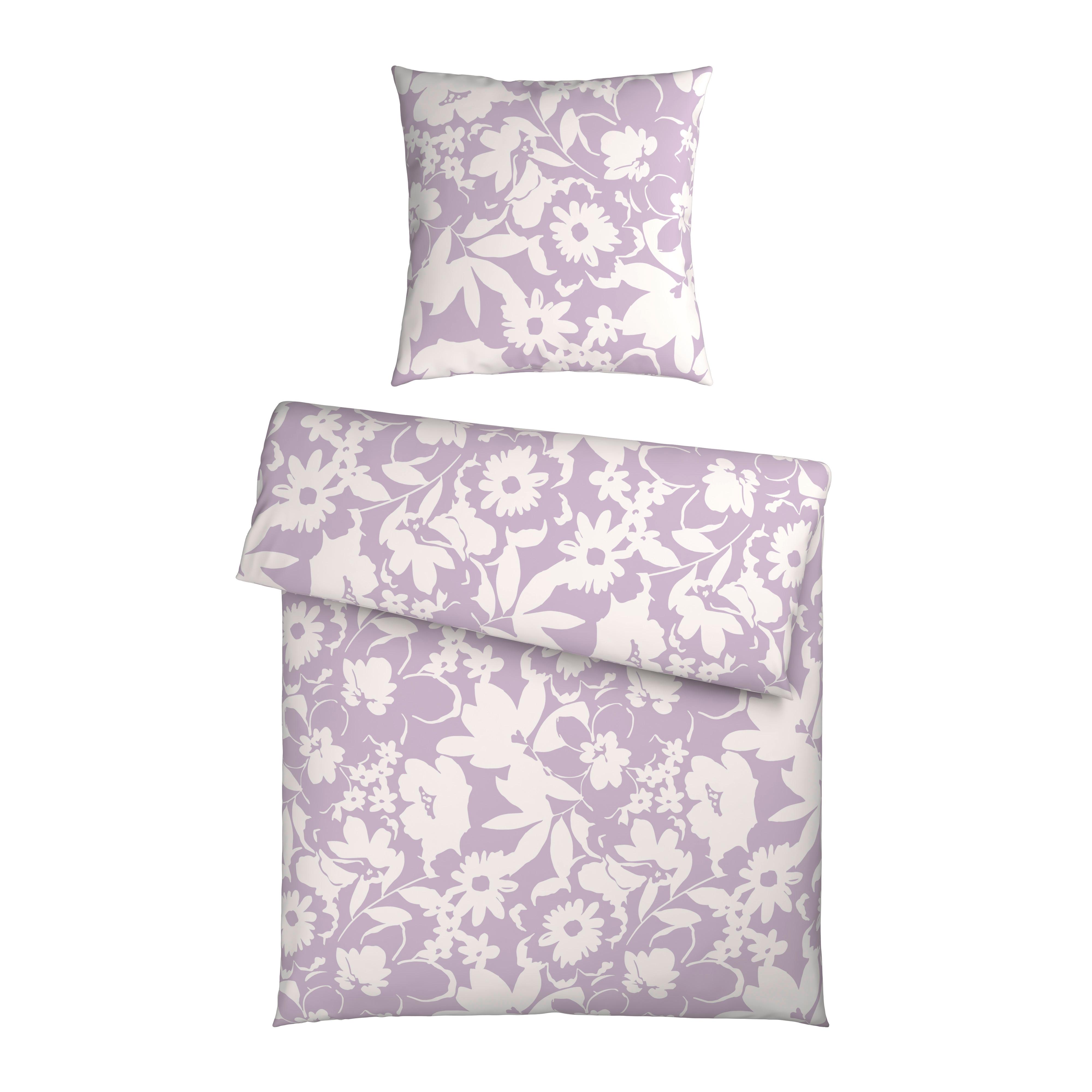 Bettwäsche Floral Flieder ca. 135x200cm - Flieder, Textil (135/200cm) - Mömax