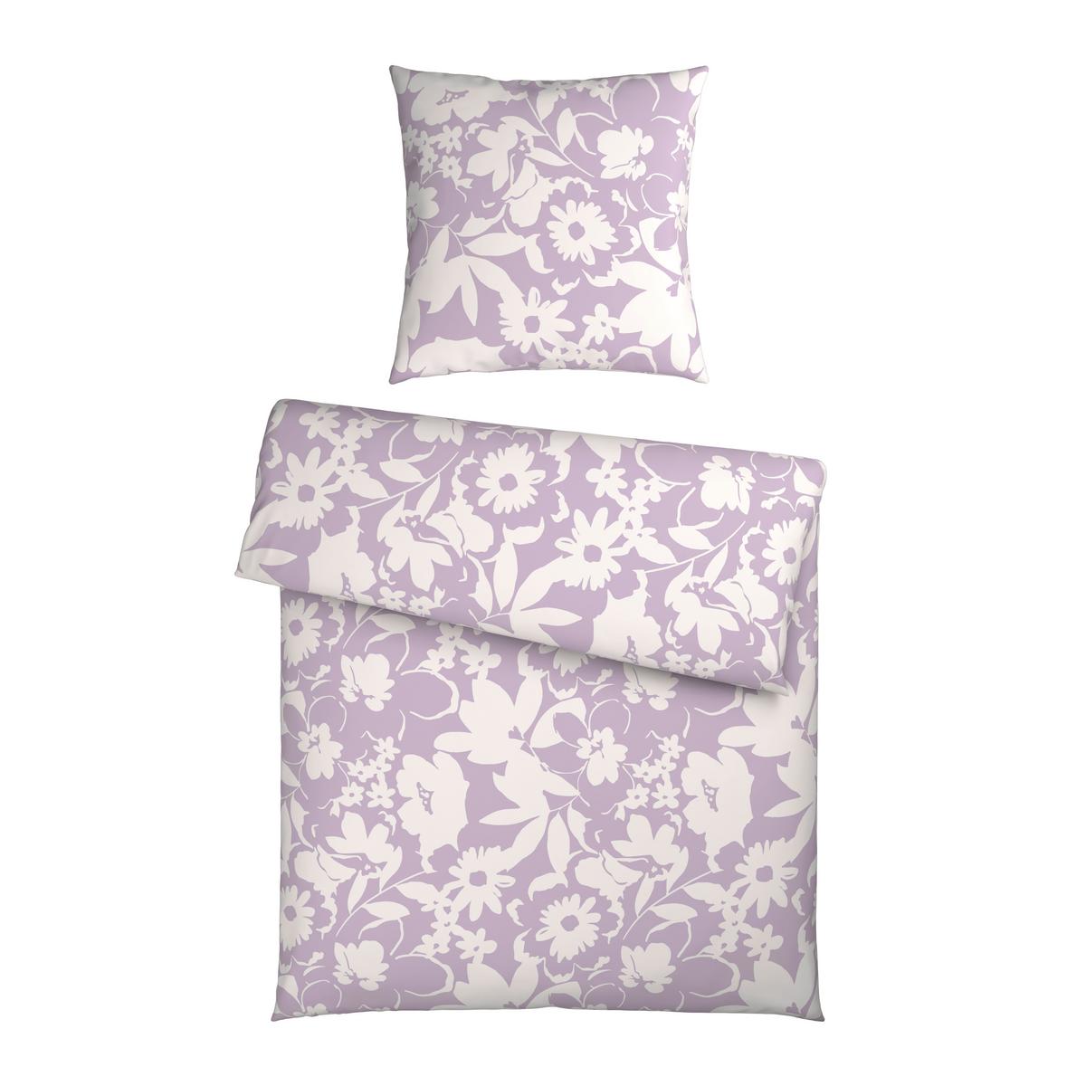 Bettwäsche Floral Flieder ca. 135x200cm - Flieder, Textil (135/200cm) - Mömax