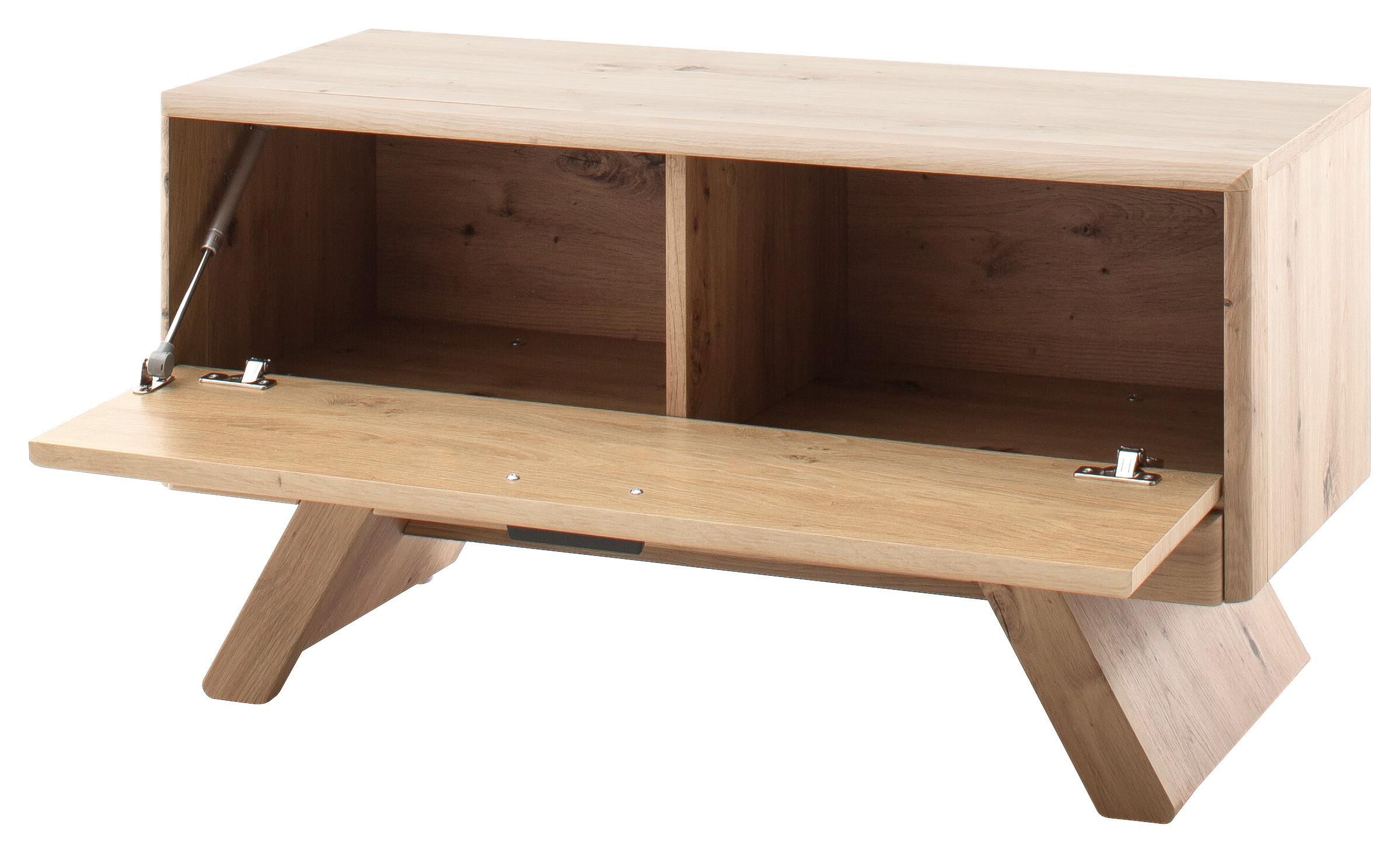 Garderobenbank in Eichefarben - Eichefarben/Anthrazit, MODERN, Holzwerkstoff/Metall (89/47/39cm) - Premium Living