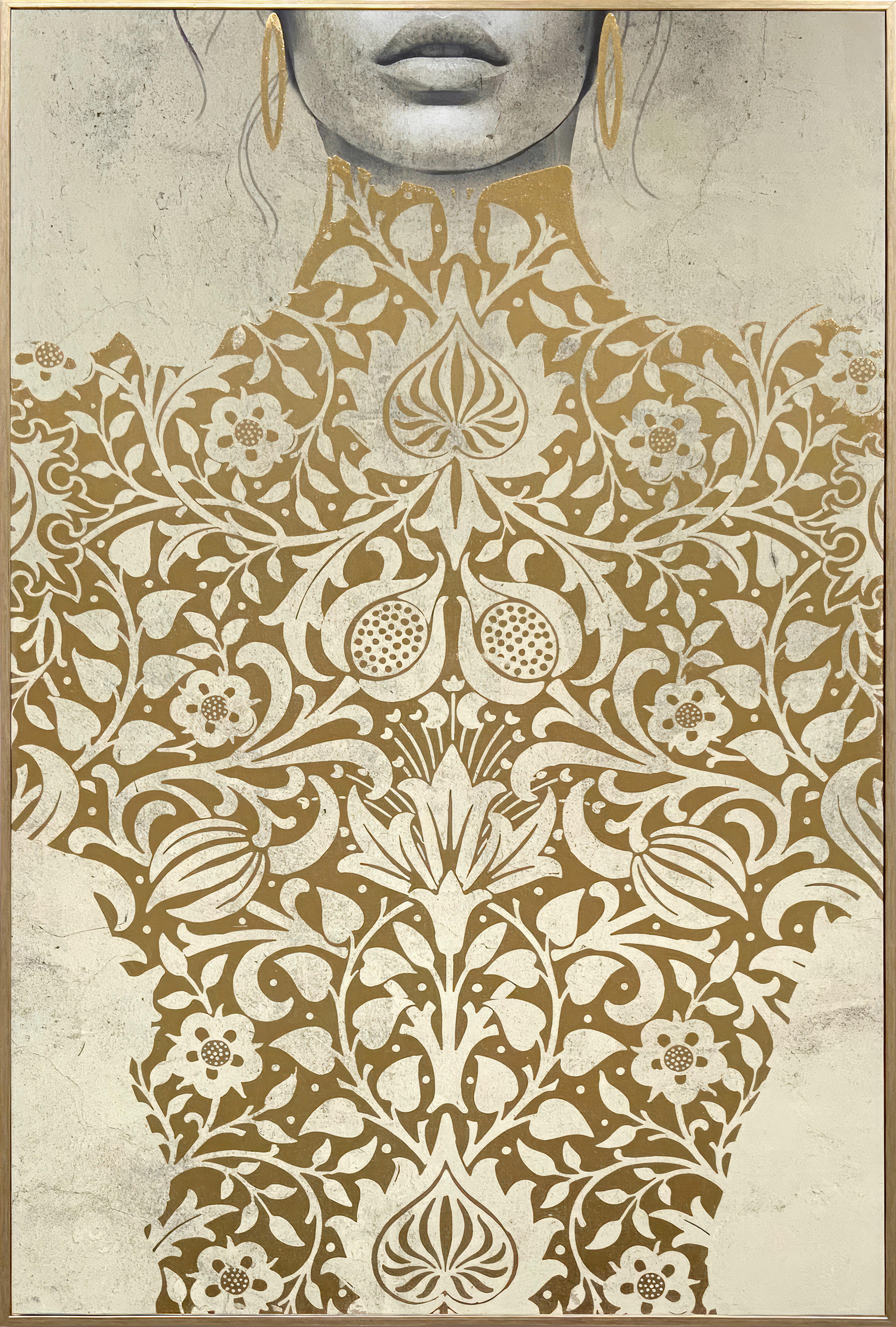 Keilrahmenbild Denise in Goldfarben ca. 60x90cm - Goldfarben, Modern, Holzwerkstoff/Kunststoff (60/90cm) - Premium Living