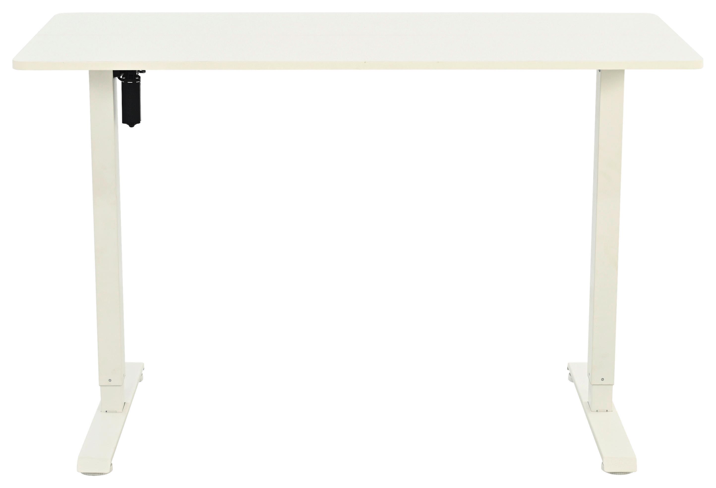 SKRIVBORD CHARLIE - vit, Modern, metall/trämaterial (120/60/72-118cm) - Mömax
