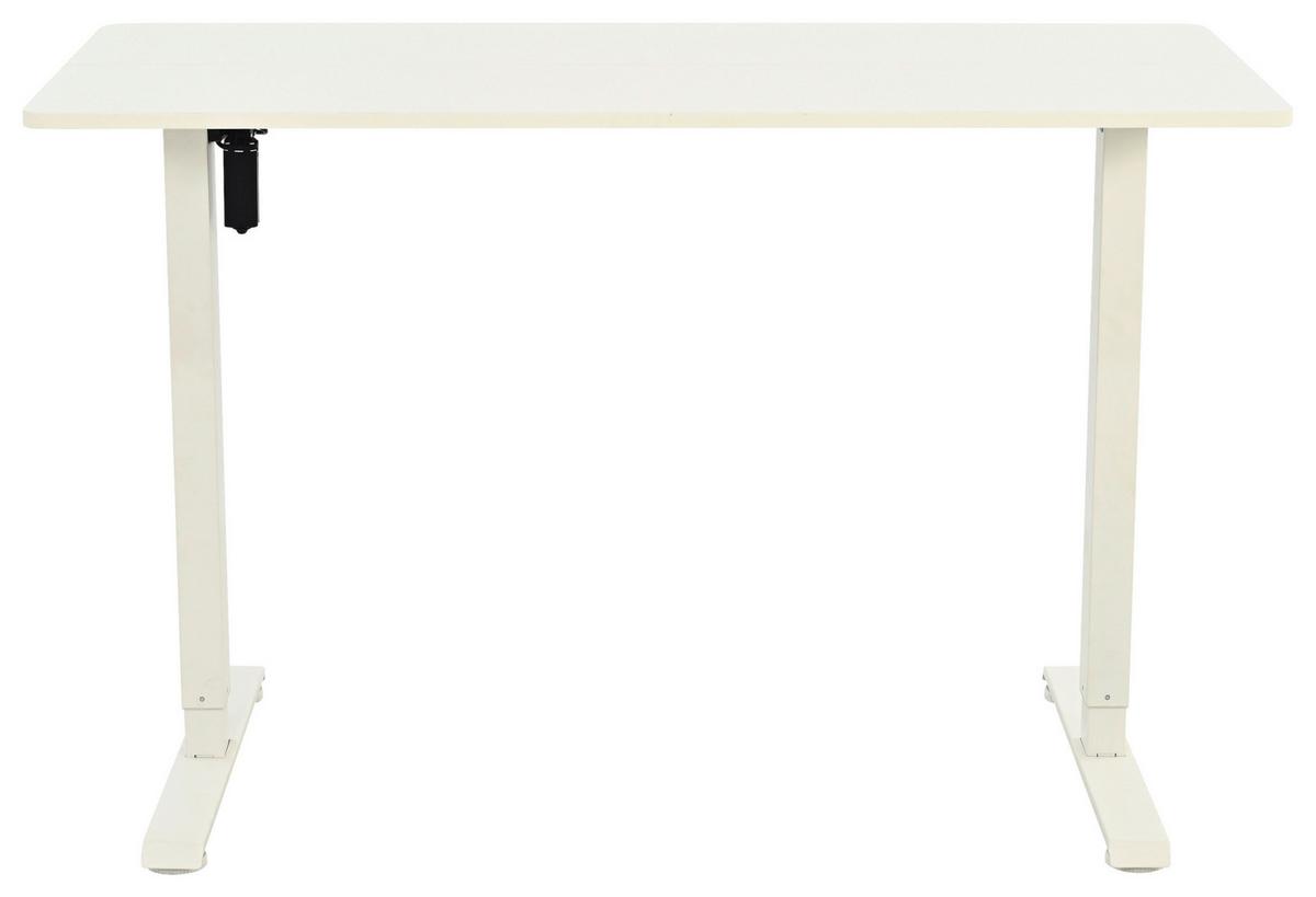 Radni Stol Charlie - bijela/crna, Moderno, drvni materijal/metal (120/60/72-118cm) - Modern Living