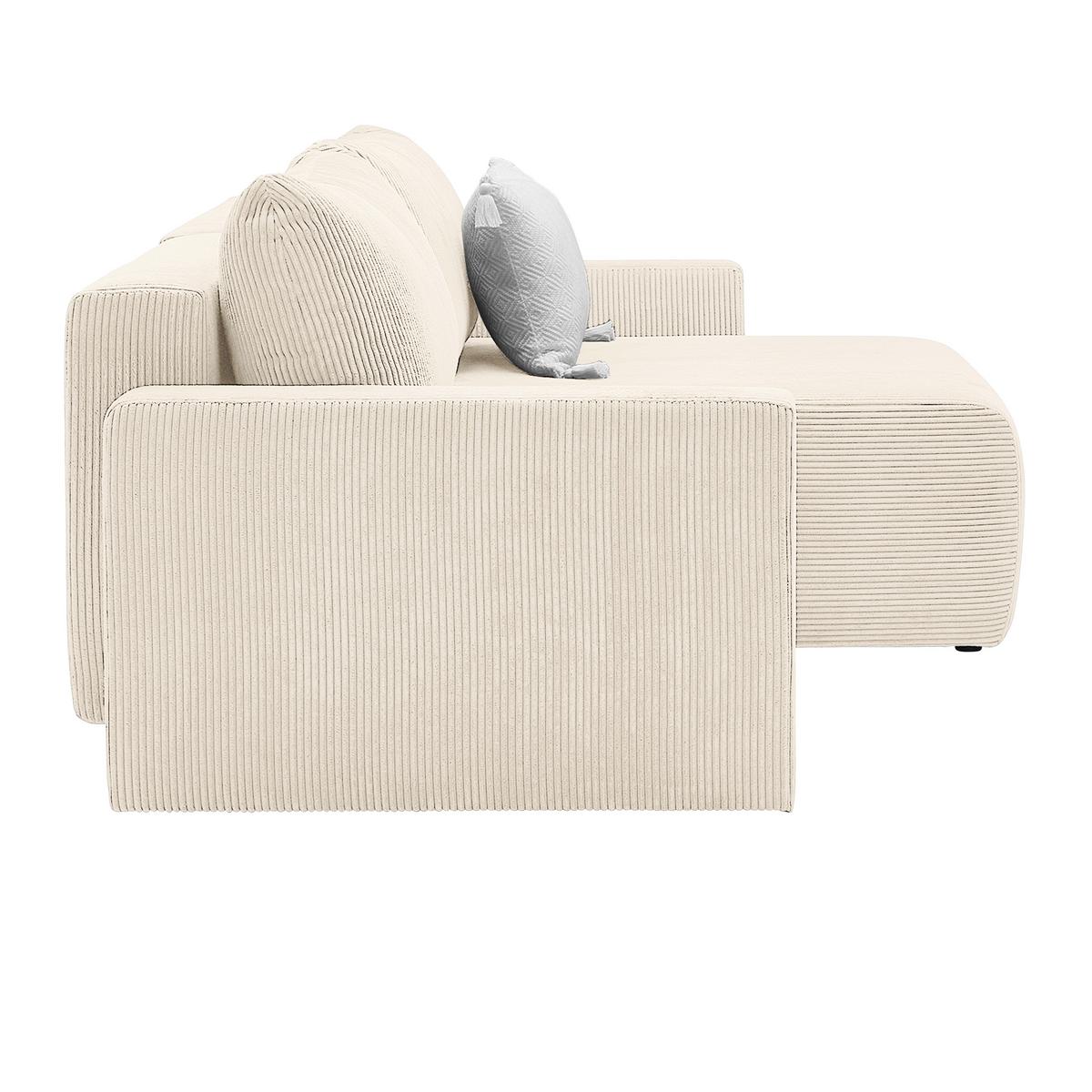 Ecksofa Dios Beige - Beige/Schwarz, MODERN, Holz/Kunststoff (228/91/146cm) - Based