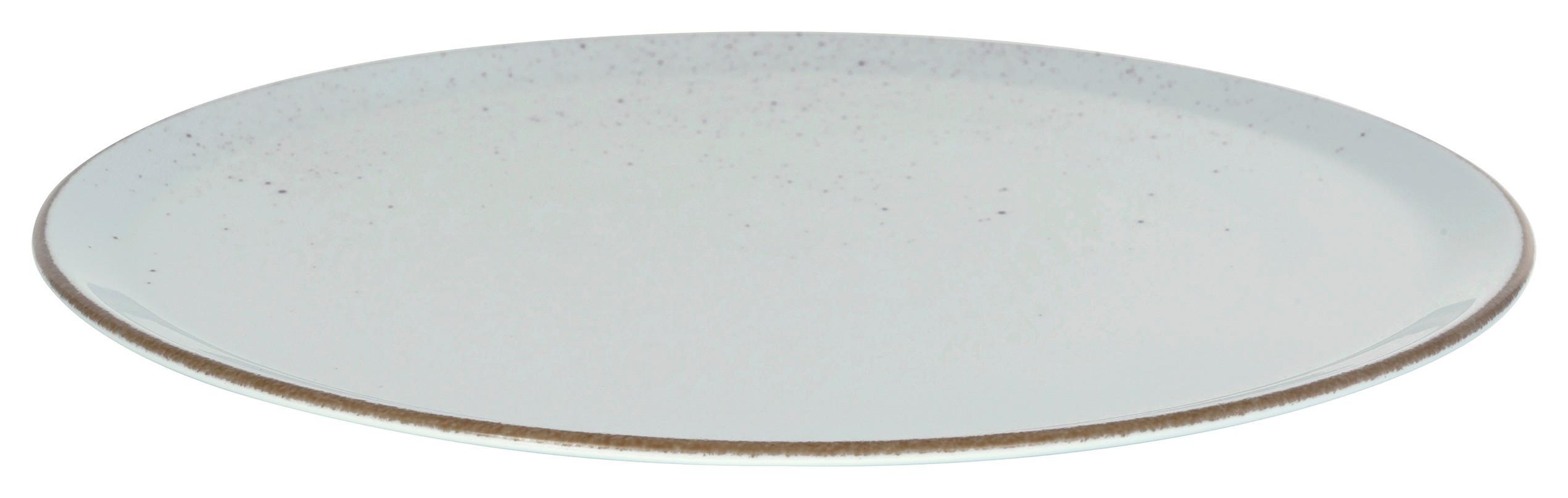 Pizzateller Capri in Weiß Ø ca. 33cm - Weiß, MODERN, Keramik (33/33/2cm) - Premium Living