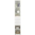 Mehrzweckschrank Mrk - Alufarben/Weiß, Holzwerkstoff/Kunststoff (30/185/40cm) - Mömax modern living Mehrzweckschrank Mrk - Alufarben/Weiß, Holzwerkstoff/Kunststoff (30/185/40cm) - Mömax modern living