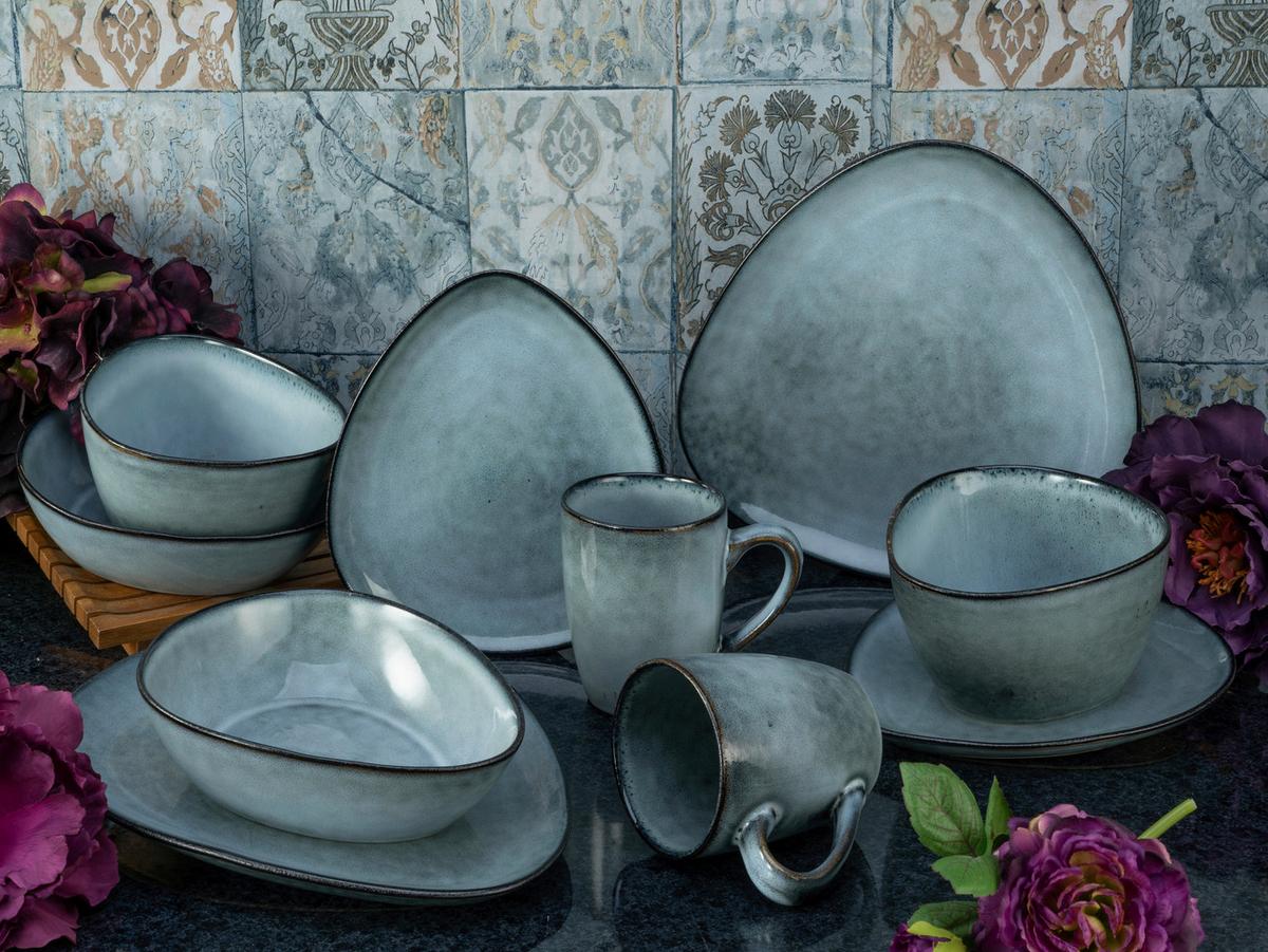 Kombiservice Cloudy in Grau, 10-teilig - Grau, Trend, Keramik (34/29,5/36cm) - Creatable