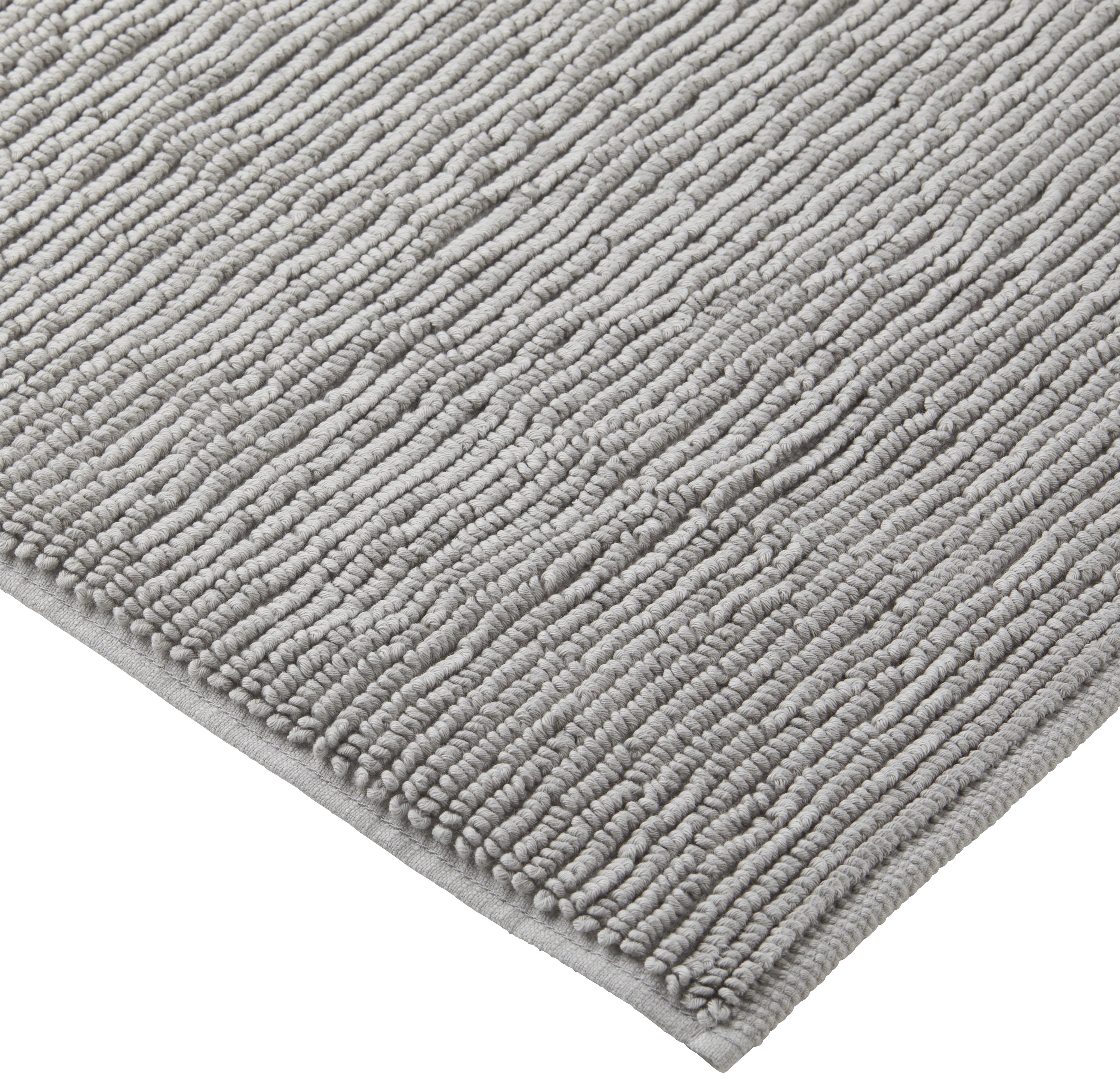 Badematte Bio Hanna in Grau ca. 60x100cm - Grau, Natur, Textil (60/100cm) - ecoTree