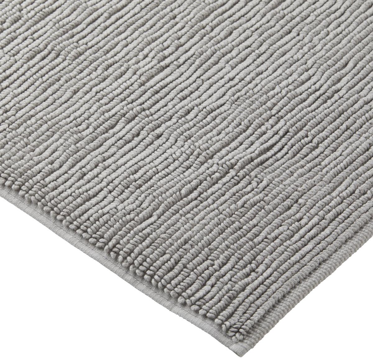 Badematte Bio Hanna in Grau ca. 60x100cm - Grau, Natur, Textil (60/100cm) - ecoTree
