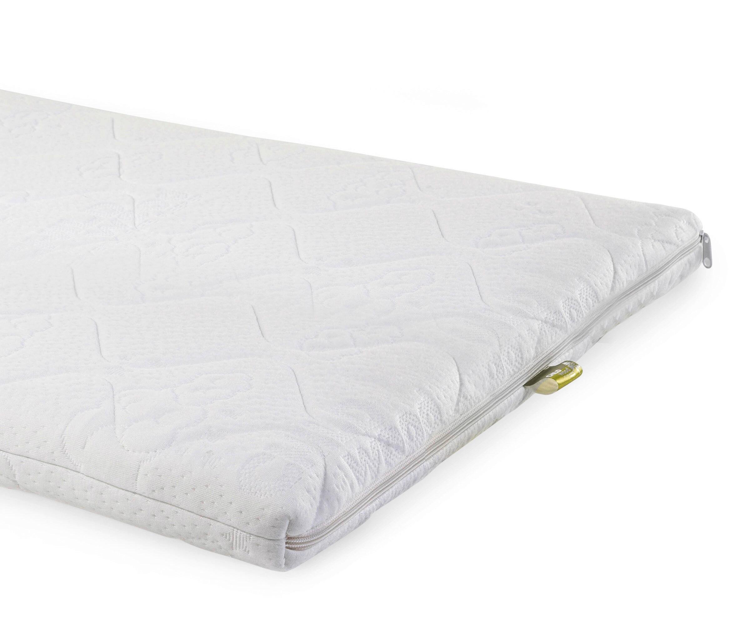MATERAC DO KOJCA NA KÓŁKACH M75HSS SAFESLEEPER - biały, Basics, tworzywo sztuczne (75/7/95cm) - Childhome