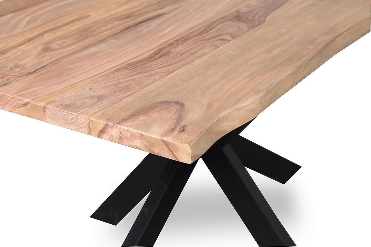 Esstisch Amon Braun/Schwarz - noir/marron, Natur, métal/bois (140/85/77cm) - Mömax