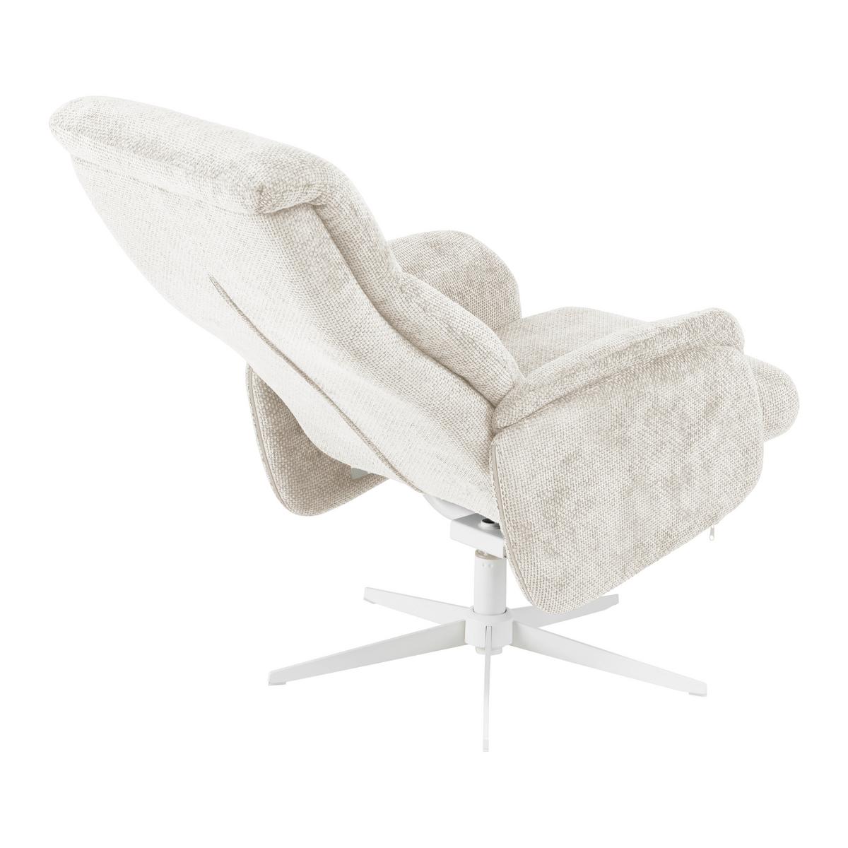 Relax Fotel Lábtartóval Star - krémszínű, Modern, textil/fém (72/107-95/86-110cm) - Mömax