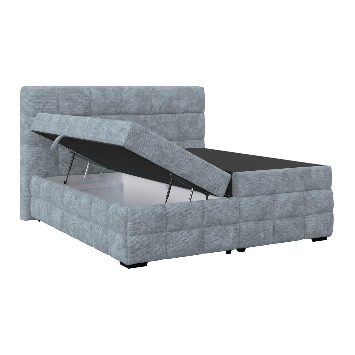 PAT BOX VEGA - albastru deschis/verde, Trend, lemn/textil (200/200cm) - Modern Living