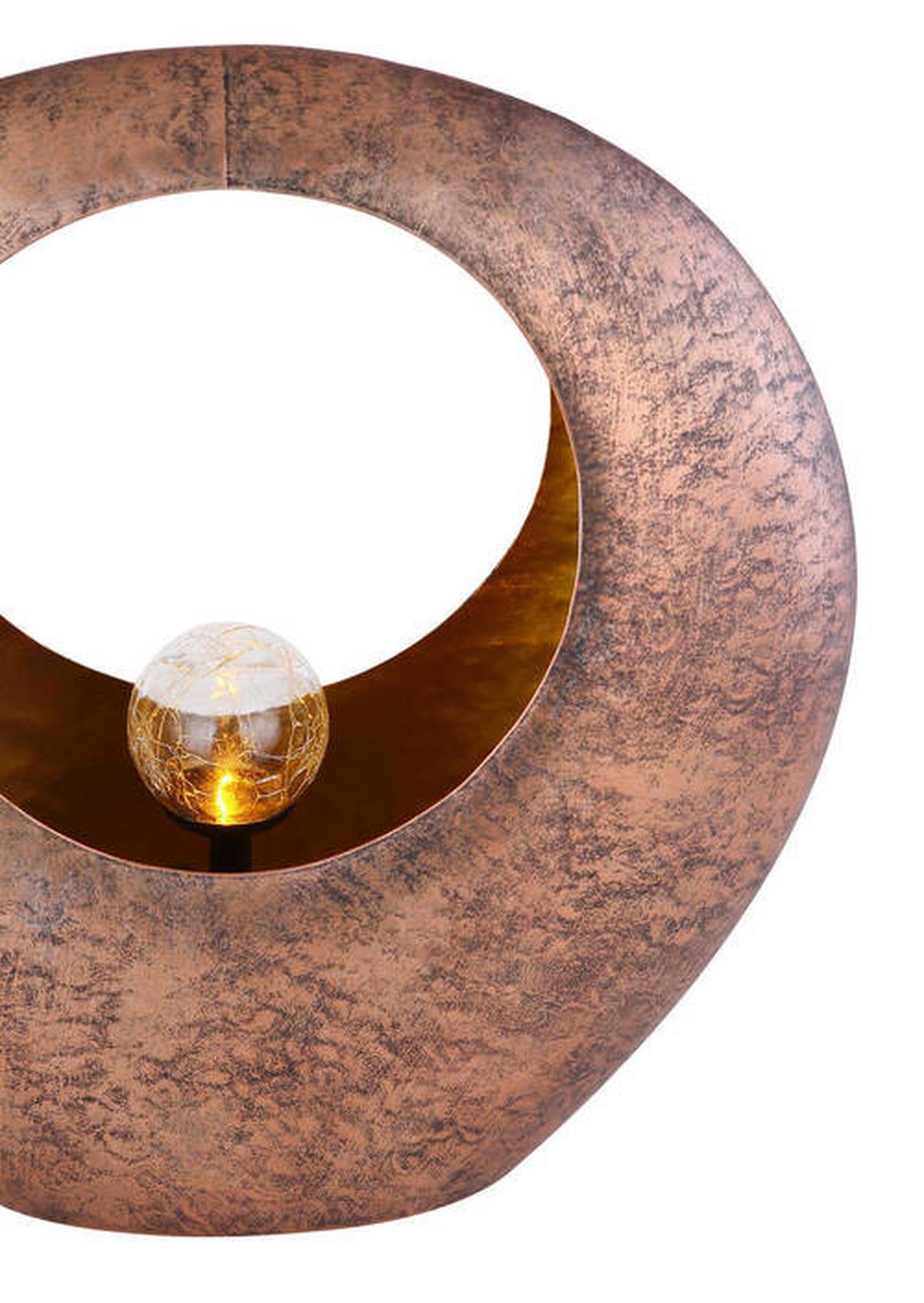 Solarna Svetilka Glaze, S Sijalko - prozorno/barve medenine, Design, kovina/steklo (35/13,5/37cm) - Globo