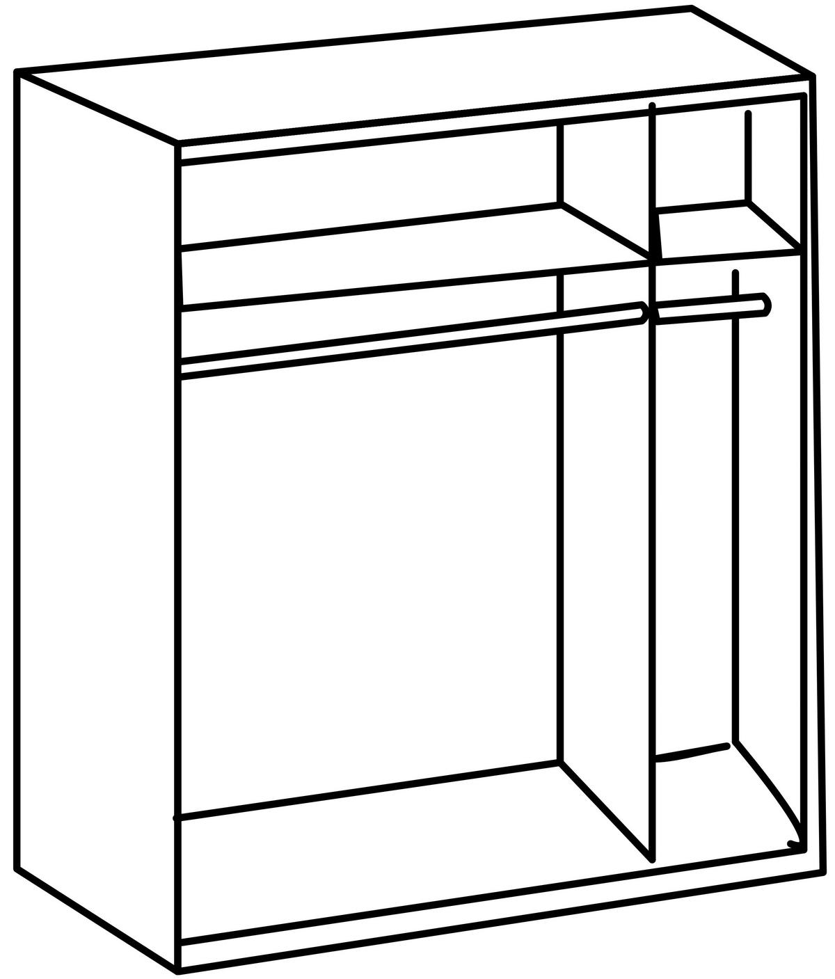 DULAP USI CULISANTE HERNE - gri închis/grafit, Basics, material pe bază de lemn (135/198/64cm) - Modern Living