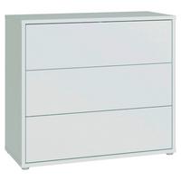 Komoda Alice, Svetlo Siva - srebrne barve/svetlo siva, Trend, umetna masa/leseni material (95/83/42cm) - Carryhome