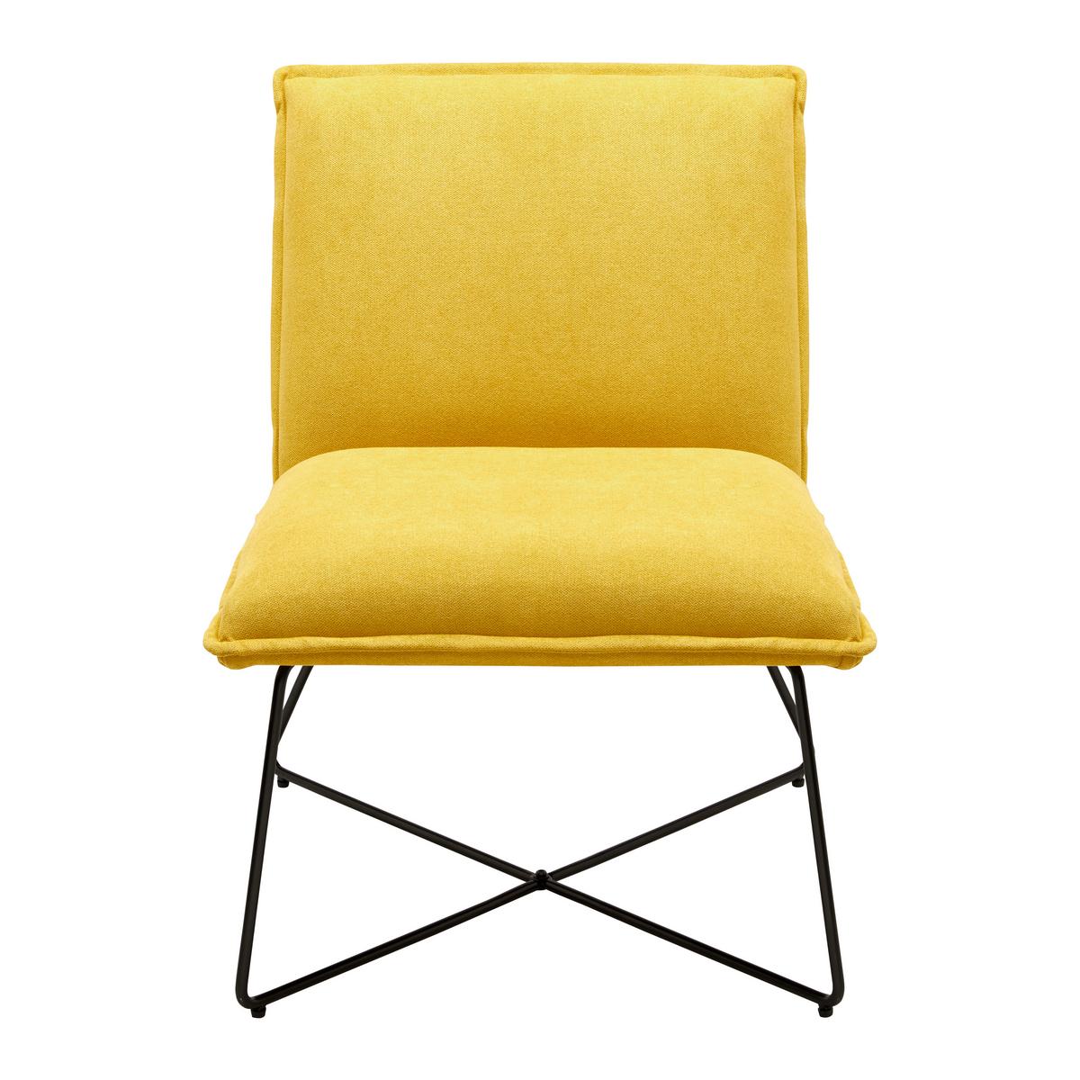 Sessel Filip Gelb Webstoff - Gelb, MODERN, Holz/Textil (63cm) - Bessagi Home