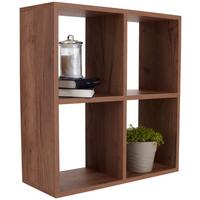 Falipolc Tölgy Szín 4 Tároló Alex - tölgyfa színű, Modern, fa (60/60/18cm) - Best Price