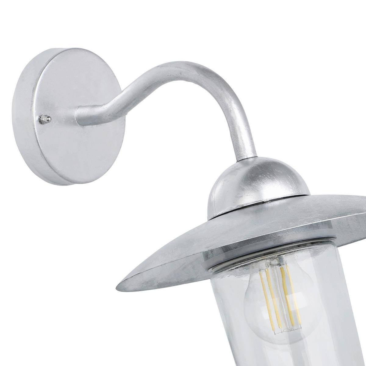 Aussenleuchte 88489 - Klar/Silberfarben, Konventionell, Glas/Metall (31/31/45cm) - Eglo