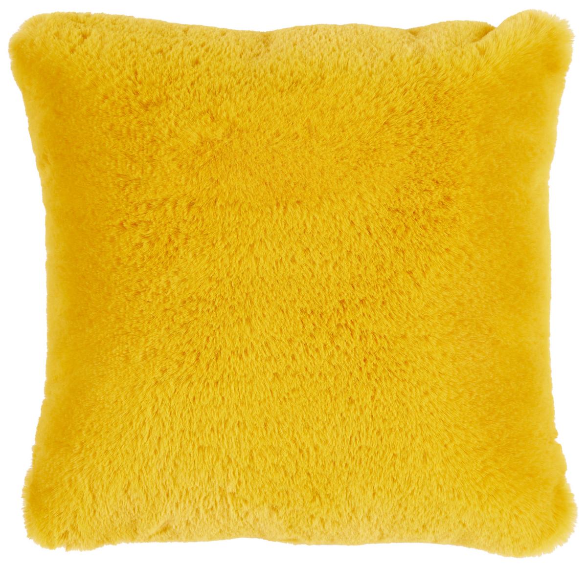 Krznena Blazina Liz - rumena, Moderno, tekstil (45/45cm) - Premium Living