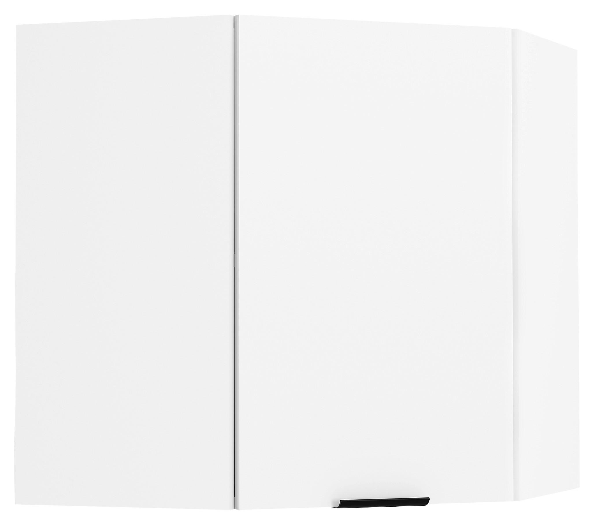 Eckoberschrank Fasola - Weiss, Trend, Holzwerkstoff/Kunststoff (57/60/57cm) - MID.YOU