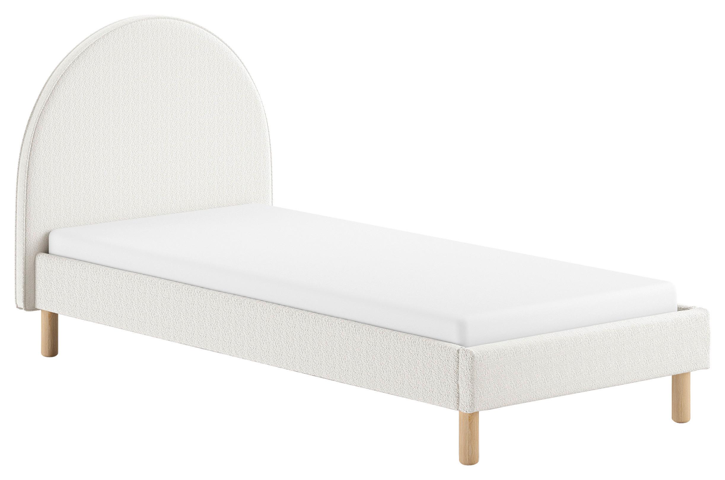 Kinder-/Juniorbett Moon ca. 90x200 cm Weiß - Naturfarben/Weiß, ROMANTIK / LANDHAUS, Holz/Textil (90/200cm) - MID.YOU