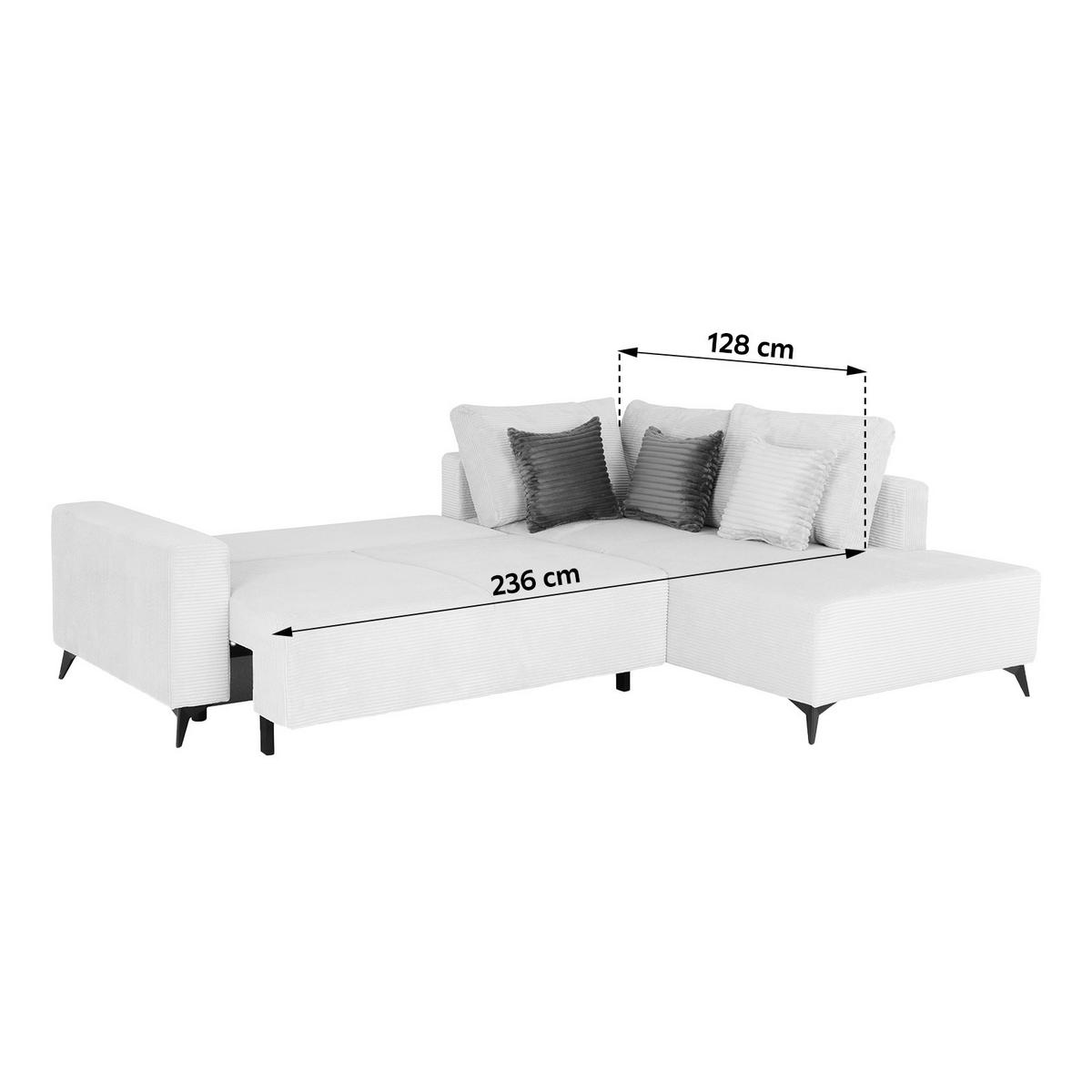 Canapea modulara VIKTOR - bej/crem, Modern, textil (270/212cm) - Modern Living