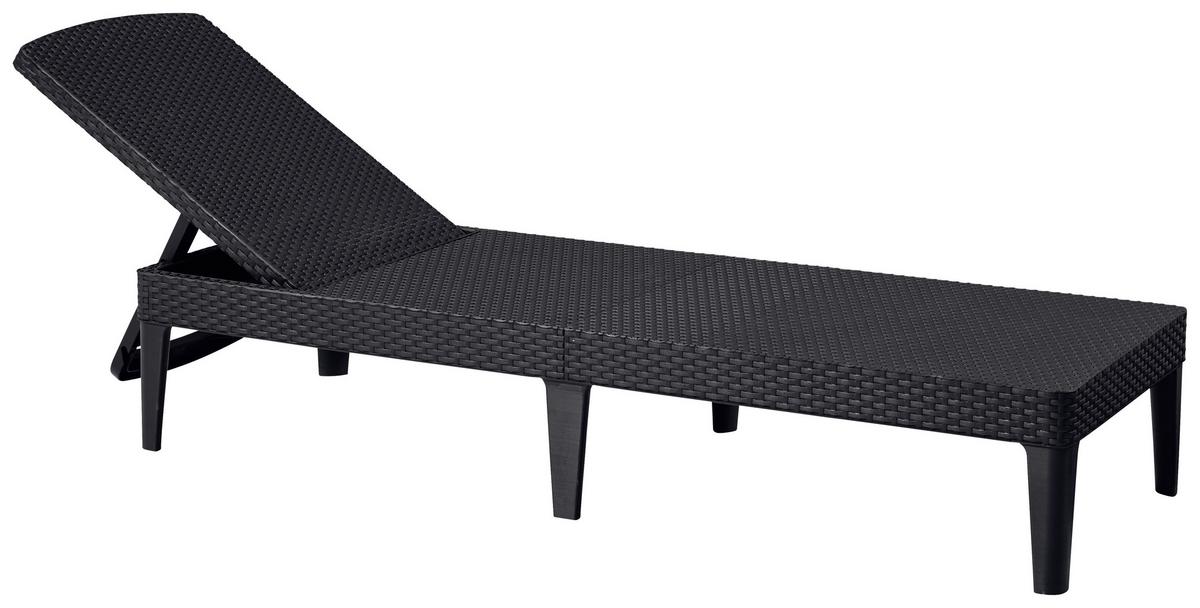 Napozóágy Jaipur - sötétszürke, Modern, műanyag (186/57/29cm) - Mömax