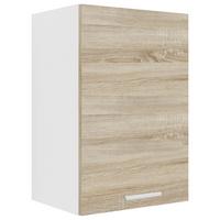 Kuhinjska Zgornja Omarica Esilo, Hrast, Bela - bela/barve aluminija, Konvencionalno, kovina/leseni material (40/60/31cm) - MID.YOU