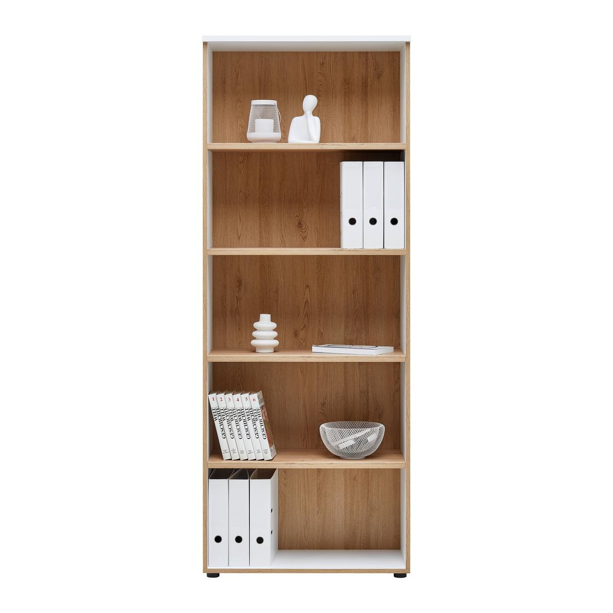 Polc Dallas - Artisan tölgy/fehér, Modern, faalapú anyag (75/197/38cm) - Mömax