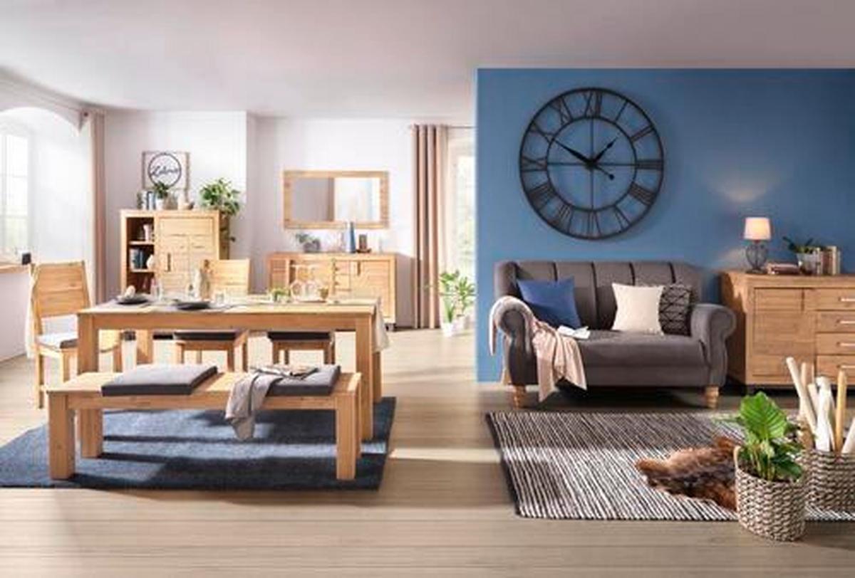 Sitzbank aus Akazie teilmassiv - Akaziefarben, Konventionell, Holz (160/45/40cm) - Zandiara