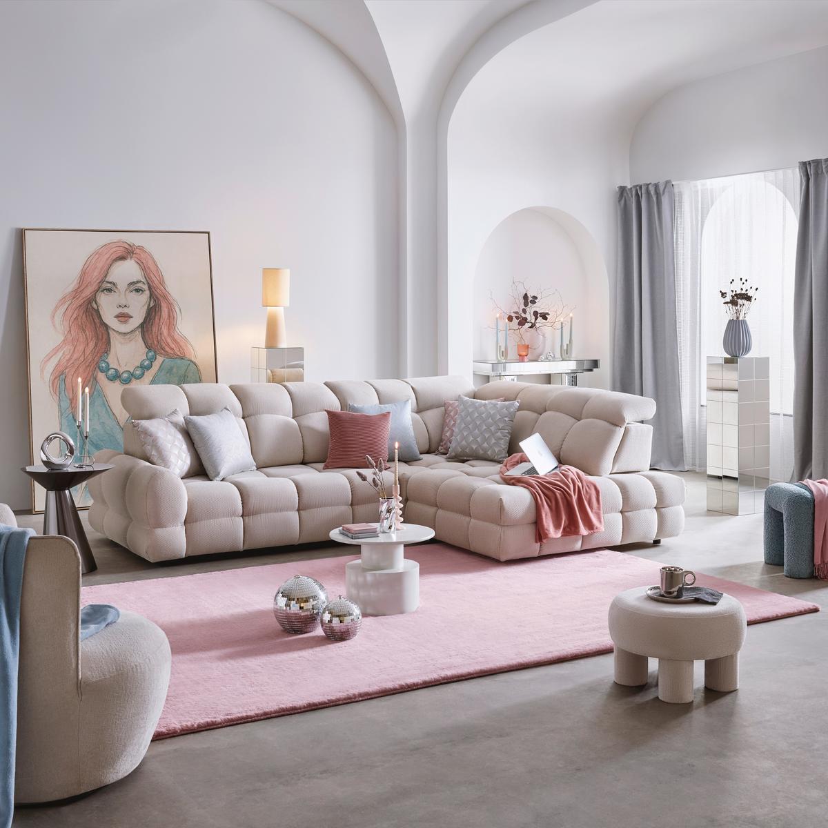 Coltar TOLLO L - bej, Modern, lemn/textil (302/86-105/217cm) - Premium Living