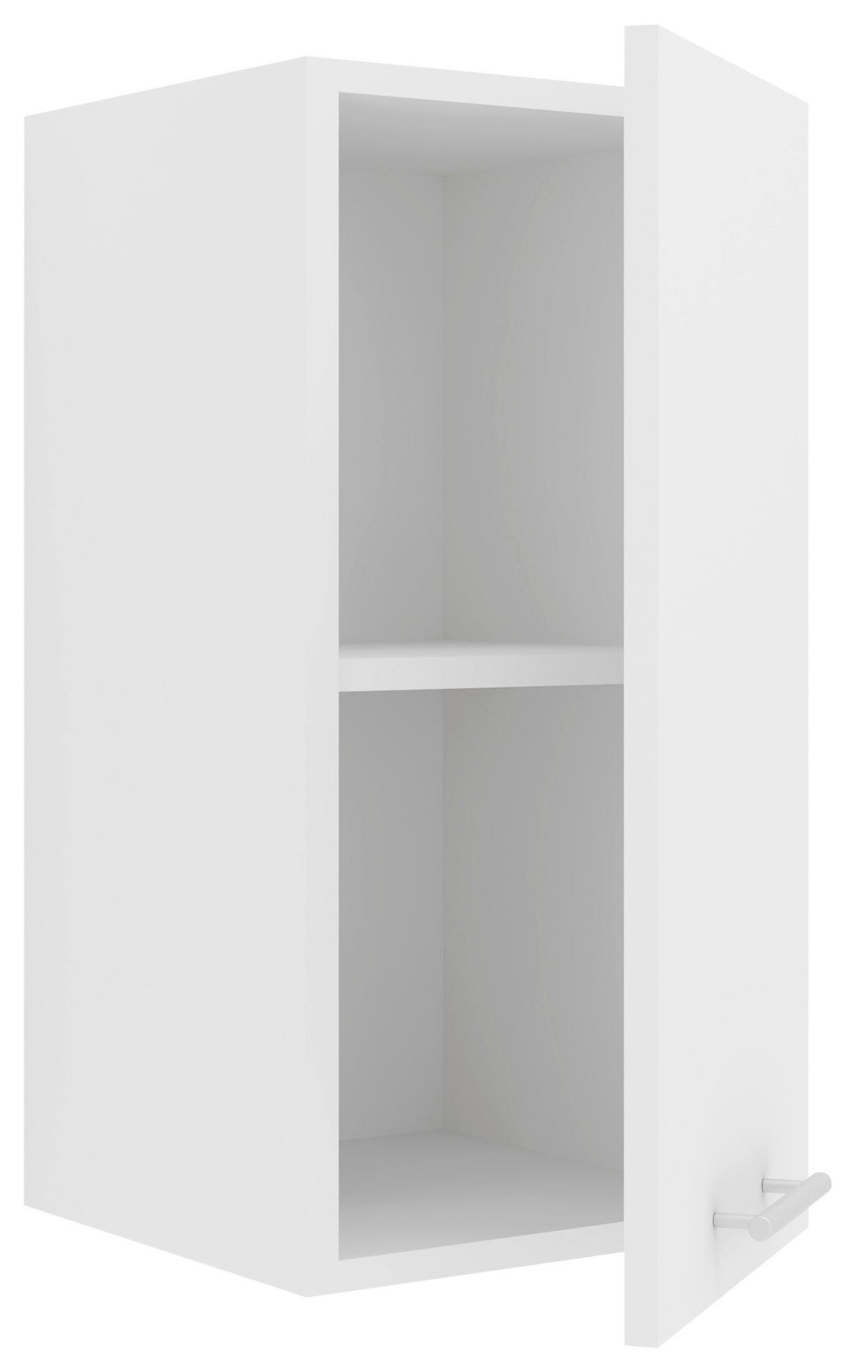 Kuhinjska Zgornja Omarica Esilo, Bela - bela/barve aluminija, Konvencionalno, kovina/leseni material (30/60/31cm) - MID.YOU