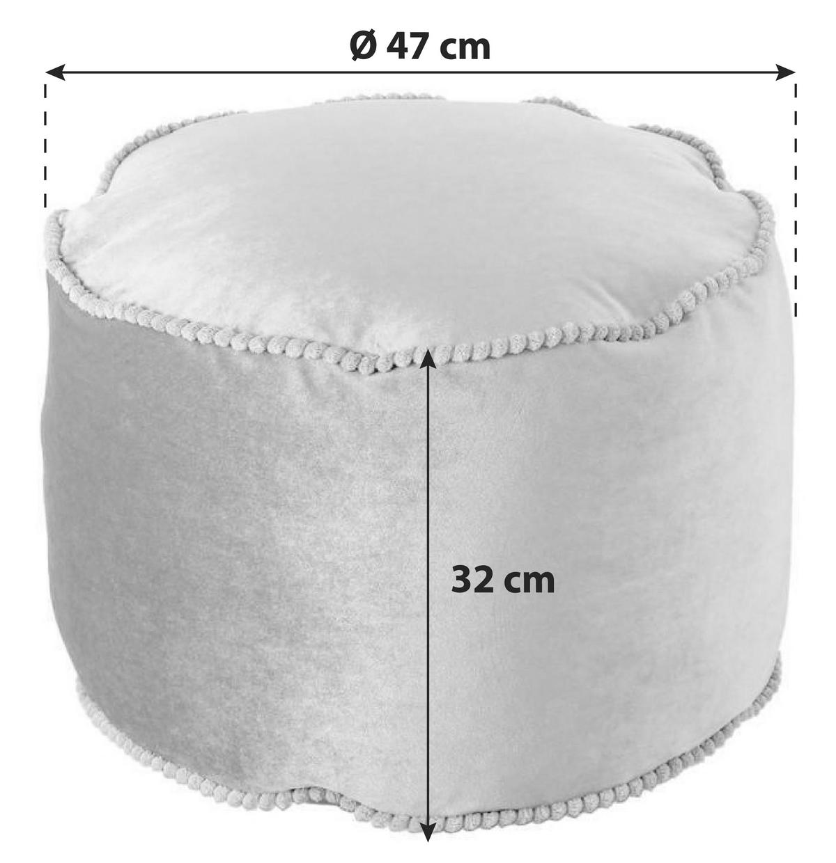 POUF XTY35 - Blau, Basics, Textil (47/32/47cm) - Kayoom