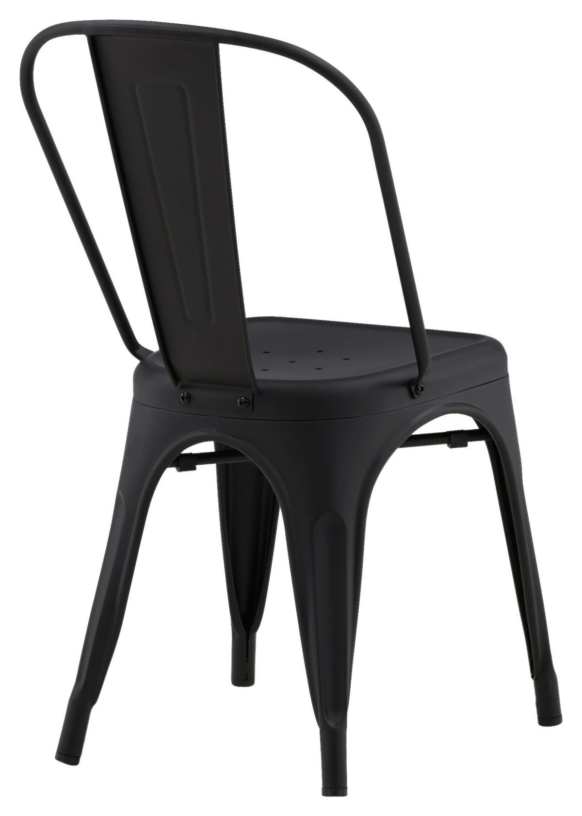 STUHL-SET TEMPE - Schwarz, Design, Metall (45/85/53cm) - Livetastic