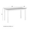 MATBORD ANTALIA - vit/naturfärgad, Modern, trä (120/75/60cm) - Bessagi Home