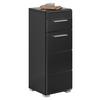 Unterschrank Linus ca. 60x70 cm Schwarz - Schwarz Hochglanz/Schwarz, MODERN, Holzwerkstoff/Kunststoff (60/70/30cm) - MID.YOU
