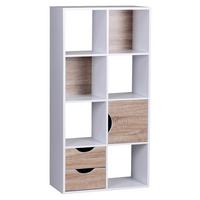 Standregal ca. 60x120x29 cm Weiß/Eichefarben - Eichefarben/Weiß, KONVENTIONELL, Holzwerkstoff (60/120/29cm) - MID.YOU