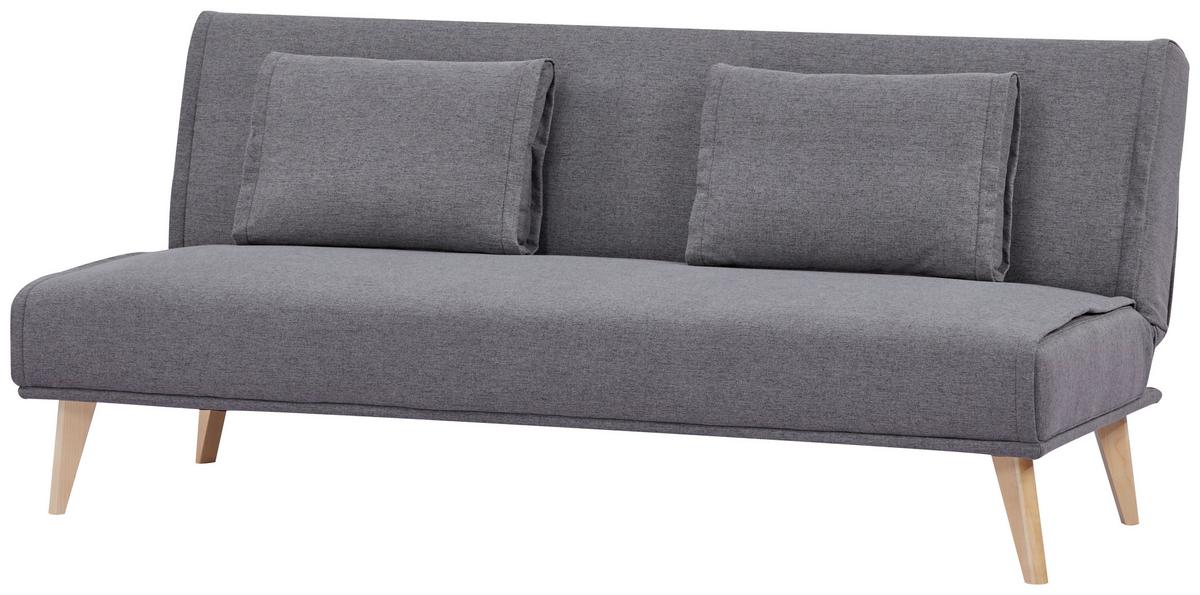 SOFA Z FUNKCJĄ SPANIA ARIEEN - kolor naturalny/szary, Design, tkanina/drewno (180/82/83cm) - MID.YOU