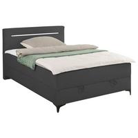Pat Tip Boxspring Jerry - gri închis, Konventionell, textil (100/200cm) - Mömax