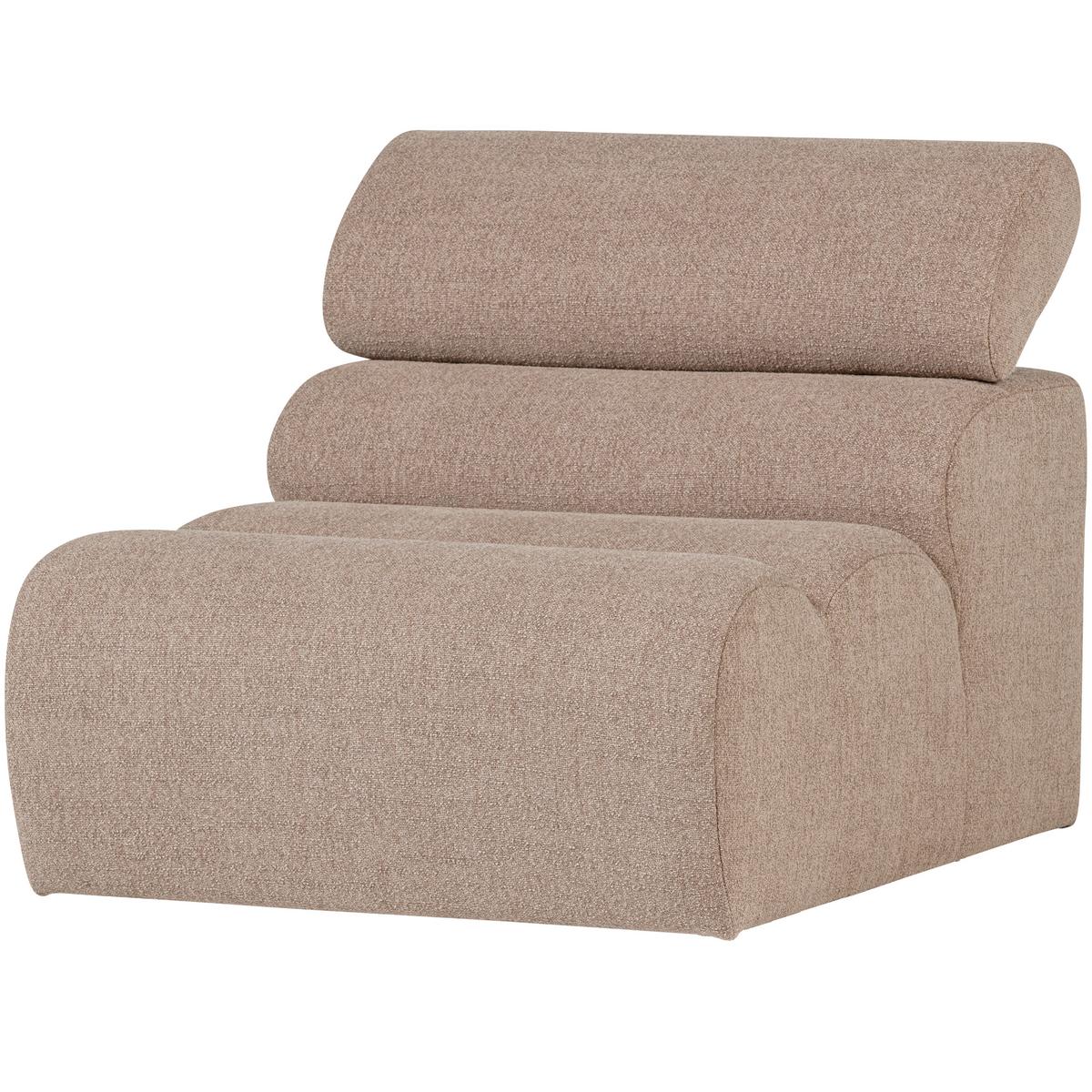 SOFAELEMENT Novi Taupe B: 82cm - Taupe/Schwarz, Design, Kunststoff/Textil (82/86/113cm) - Livetastic