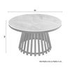 SOFFBORD PELA - grå/svart, Modern, metall/trämaterial (90/45cm) - Bessagi Home